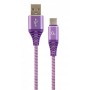 Кабель Cablexpert (CC-USB2B-AMCM-1M-PW) USB 2.0 A - USB Type-C, премиум, 1м, фиолетовый