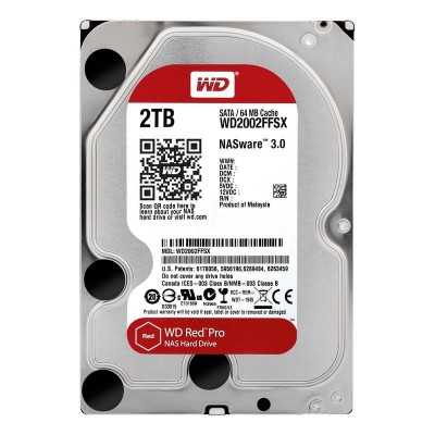 Купить ᐈ Кривой Рог ᐈ Низкая цена ᐈ Накопитель HDD SATA 2.0TB WD Red Pro NAS 7200rpm 64MB (WD2002FFSX)