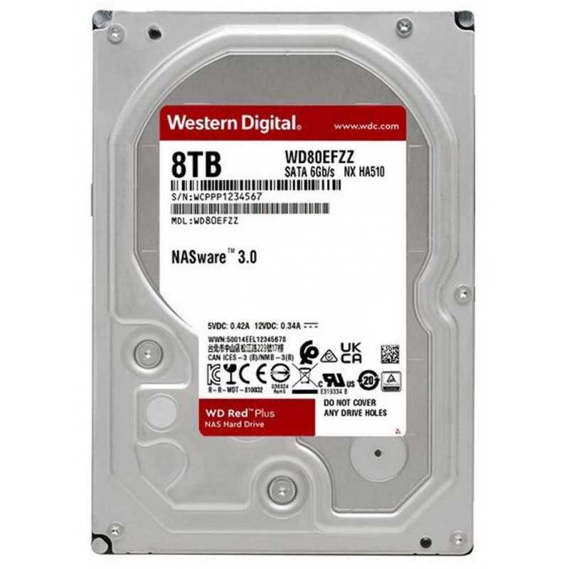 Купить ᐈ Кривой Рог ᐈ Низкая цена ᐈ Накопитель HDD SATA 8.0TB WD Red Plus 5700rpm 128MB (WD80EFZZ)