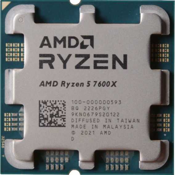 Купить ᐈ Кривой Рог ᐈ Низкая цена ᐈ Процессор AMD Ryzen 5 7600X (4.7GHz 32MB 105W AM5) Tray (100-000000593)