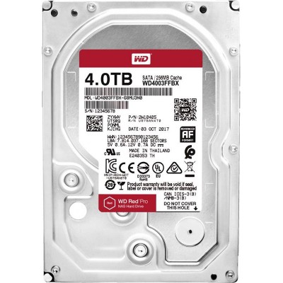 Купить ᐈ Кривой Рог ᐈ Низкая цена ᐈ Накопитель HDD SATA 4.0TB WD Red Pro NAS 7200rpm 256MB (WD4003FFBX)