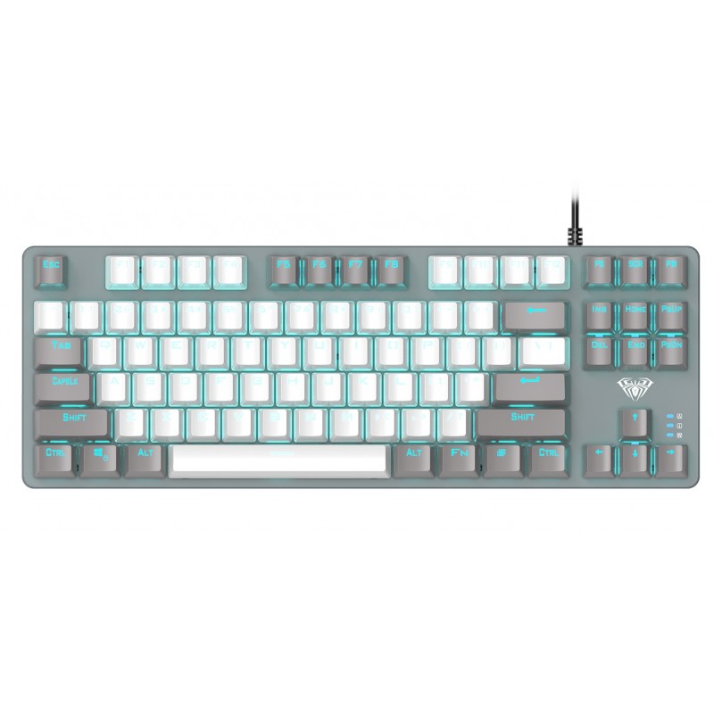 Купить ᐈ Кривой Рог ᐈ Низкая цена ᐈ Клавиатура Aula Mechanical F3287 White/Grey Keycap KRGD Blue (6948391240688)