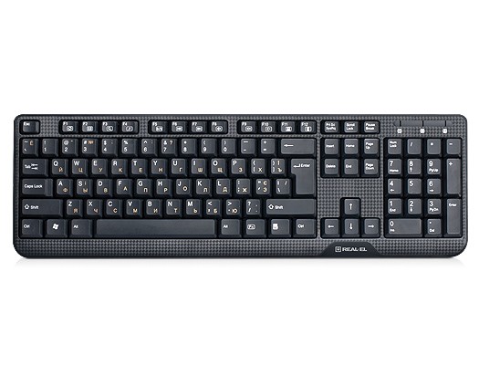 Купить ᐈ Кривой Рог ᐈ Низкая цена ᐈ Клавиатура REAL-EL Standard 500 Ukr Black