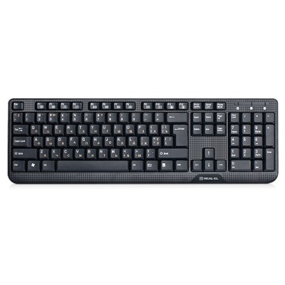 Купить ᐈ Кривой Рог ᐈ Низкая цена ᐈ Клавиатура REAL-EL Standard 500 Ukr Black
