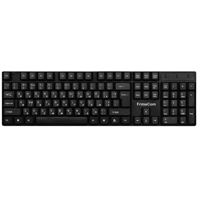 Купить ᐈ Кривой Рог ᐈ Низкая цена ᐈ Клавиатура FrimeCom K12 Ukr Black