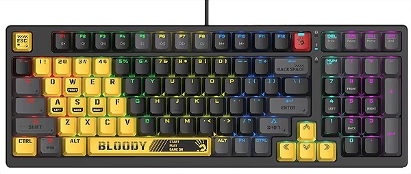 Купить ᐈ Кривой Рог ᐈ Низкая цена ᐈ Клавиатура A4Tech S98 Bloody Sports Lime