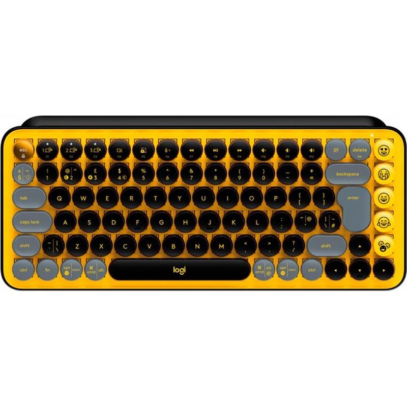 Купить ᐈ Кривой Рог ᐈ Низкая цена ᐈ Клавиатура беспроводная Logitech Pop Wireless Blast Yellow (920-010735)