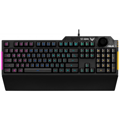 Купить ᐈ Кривой Рог ᐈ Низкая цена ᐈ Клавиатура Asus TUF Gaming K1 USB Black UKR (90MP01X0-BKMA00)