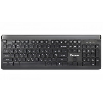 Купить ᐈ Кривой Рог ᐈ Низкая цена ᐈ Клавиатура REAL-EL Comfort 7085 Ukr Black