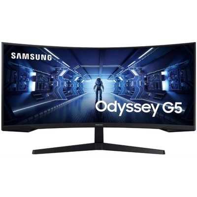 Монитор Samsung 34" Odyssey G5 (LC34G55TWWIXCI) VA Black Curved; 3440x1440 (165 Гц), 1 мс, 250 кд/м2, DisplayPort, 2хHDMI
