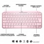 Купить ᐈ Кривой Рог ᐈ Низкая цена ᐈ Клавиатура беспроводная Logitech MX Keys Mini Wireless Illuminated UA Rose (920-010500)