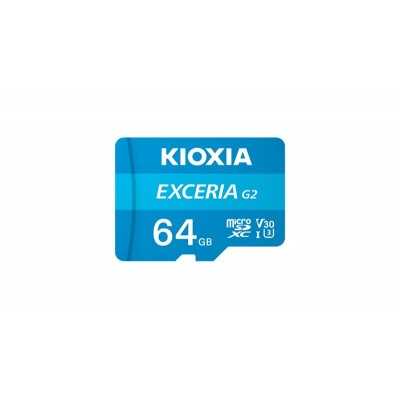Карта памяти MicroSDXC 64GB UHS-I/U3 Class 10 Kioxia Exceria G2 R100MB/s (LMEX2L064GG2) + SD-адаптер Купить Кривой Рог