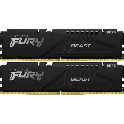 Купить ᐈ Кривой Рог ᐈ Низкая цена ᐈ Модуль памяти DDR5 2x16GB/5200 Kingston Fury Beast Black (KF552C36BBEK2-32)