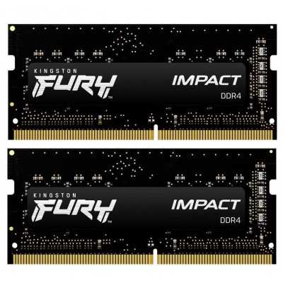 Купить ᐈ Кривой Рог ᐈ Низкая цена ᐈ Модуль памяти SO-DIMM 2x8GB/2666 DDR4 Kingston Fury Impact (KF426S15IBK2/16)