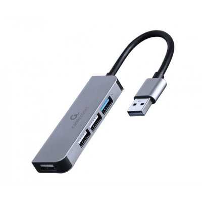 Купить ᐈ Кривой Рог ᐈ Низкая цена ᐈ Концентратор USB Cablexpert 1хUSB3.1, 3хUSB2.0, металл, Grey (UHB-U3P1U2P3-01)