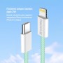 Кабель ColorWay Lightning + USB Type-C (M/M), 3.0 А, 1 м, Green (CW-CBPDCL061-G)