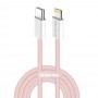 Кабель ColorWay Lightning + USB Type-C (M/M), 3.0 А, 1 м, Pink (CW-CBPDCL061-P)