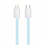 Кабель ColorWay Lightning + USB Type-C (M/M), 3.0 А, 1 м, Blue (CW-CBPDCL061-BL)