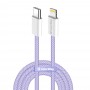 Кабель ColorWay Lightning + USB Type-C (M/M), 3.0 А, 1 м, Purple (CW-CBPDCL061-PU)