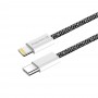 Кабель ColorWay Lightning + USB Type-C (M/M), 3.0 А, 1 м, Black (CW-CBPDCL061-BK)