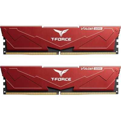 Купить ᐈ Кривой Рог ᐈ Низкая цена ᐈ Модуль памяти DDR5 2x16GB/6000 Team T-Force Vulcan Red (FLRD532G6000HC38ADC01)