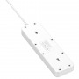 Купить ᐈ Кривой Рог ᐈ Низкая цена ᐈ Фильтр питания ProLogix Premium (PR-SC5614W) 5 розеток, 6 USB AUTO ID, 2 м, белый