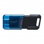 Купить ᐈ Кривой Рог ᐈ Низкая цена ᐈ Флеш-накопитель USB3.2 64GB Type-C Kingston DataTraveler 80 M Blue/Black (DT80M/64GB)