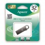 Купить ᐈ Кривой Рог ᐈ Низкая цена ᐈ Флеш-накопитель USB3.1 32GB Apacer AH15A Black (AP32GAH15AA-1)