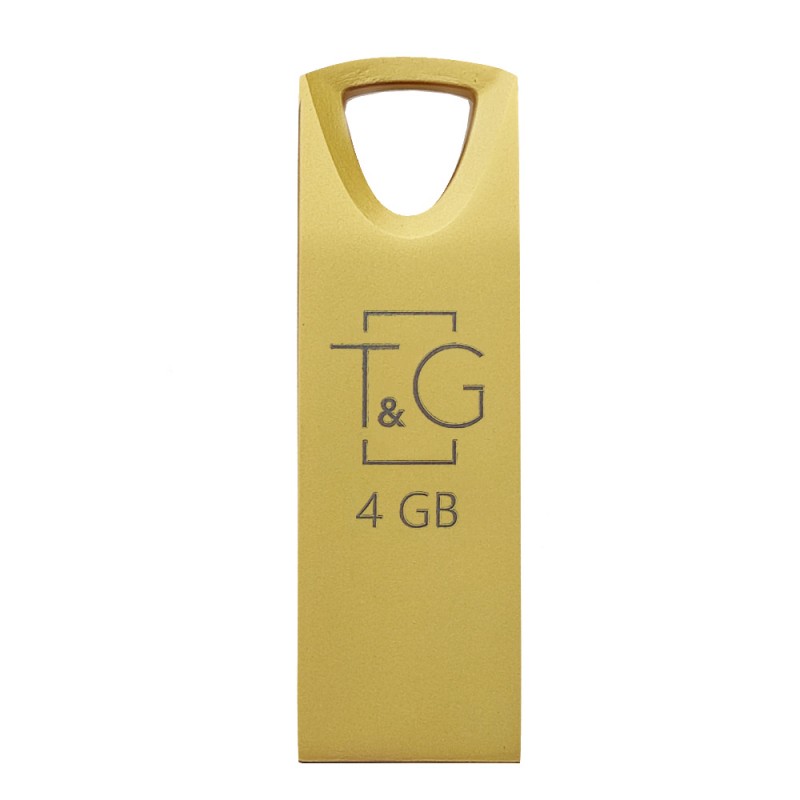 Купить ᐈ Кривой Рог ᐈ Низкая цена ᐈ Флеш-накопитель USB 4GB T&G 117 Metal Series Gold (TG117GD-4G)