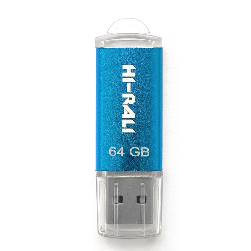 Купить ᐈ Кривой Рог ᐈ Низкая цена ᐈ Флеш-накопитель USB 64GB Hi-Rali Rocket Series Blue (HI-64GBVCBL)