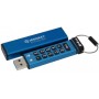 Купить ᐈ Кривой Рог ᐈ Низкая цена ᐈ Флеш-накопитель USB3.2 64GB Kingston IronKey Keypad 200 Type-A Blue (IKKP200/64GB)
