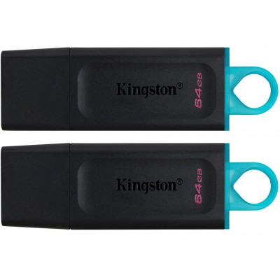 Купить ᐈ Кривой Рог ᐈ Низкая цена ᐈ Флеш-накопитель USB3.2 64GB Kingston DataTraveler Exodia Black/Blue 2 Pieces (DTX/64GB-2P)