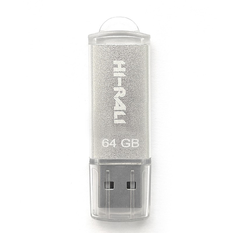 Купить ᐈ Кривой Рог ᐈ Низкая цена ᐈ Флеш-накопитель USB 64GB Hi-Rali Rocket Series Silver (HI-64GBVCSL)