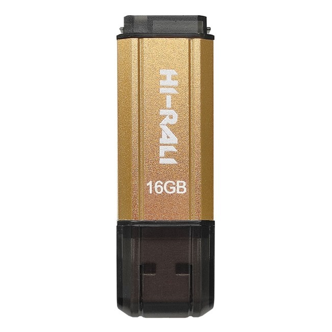 Купить ᐈ Кривой Рог ᐈ Низкая цена ᐈ Флеш-накопитель USB 16GB Hi-Rali Stark Series Gold (HI-16GBSTGD)
