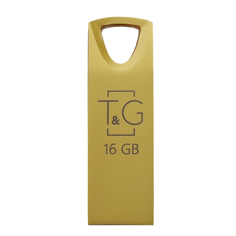 Купить ᐈ Кривой Рог ᐈ Низкая цена ᐈ Флеш-накопитель USB 16GB T&G 117 Metal Series Gold (TG117GD-16G)