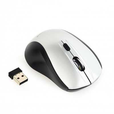 Купить ᐈ Кривой Рог ᐈ Низкая цена ᐈ Мышь беспроводная Gembird MUSW-4B-02-BS Black/Silver USB