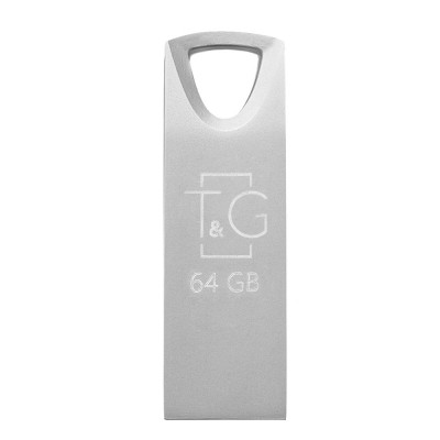 Купить ᐈ Кривой Рог ᐈ Низкая цена ᐈ Флеш-накопитель USB 64GB T&G 117 Metal Series Silver (TG117SL-64G)
