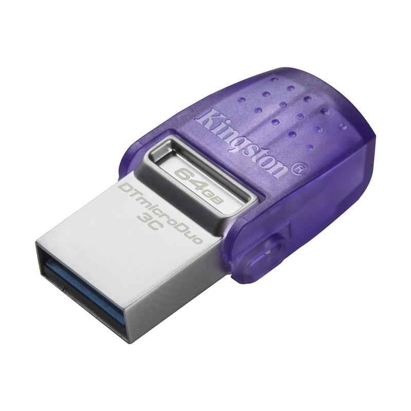 Купить ᐈ Кривой Рог ᐈ Низкая цена ᐈ Флеш-накопитель USB3.2 64GB Type-C Kingston DataTraveler microDuo 3C (DTDUO3CG3/64GB)