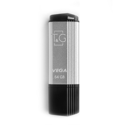 Купить ᐈ Кривой Рог ᐈ Низкая цена ᐈ Флеш-накопитель USB 64GB T&G 121 Vega Series Silver (TG121-64GBSL)