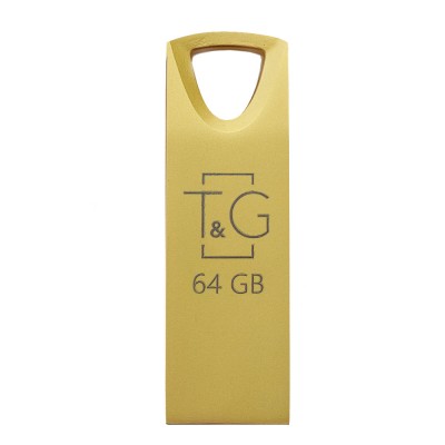 Купить ᐈ Кривой Рог ᐈ Низкая цена ᐈ Флеш-накопитель USB 64GB T&G 117 Metal Series Gold (TG117GD-64G)