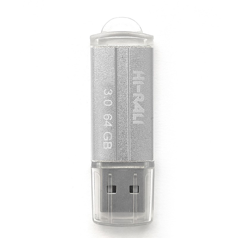 Купить ᐈ Кривой Рог ᐈ Низкая цена ᐈ Флеш-накопитель USB3.0 64GB Hi-Rali Corsair Series Silver (HI-64GB3CORSL)