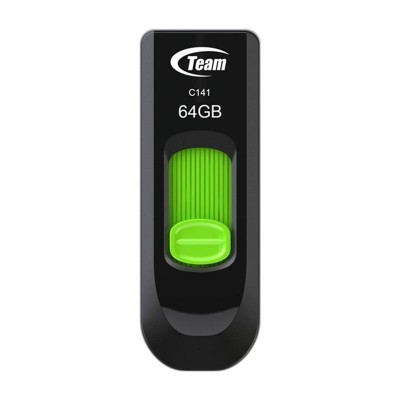Купить ᐈ Кривой Рог ᐈ Низкая цена ᐈ Флеш-накопитель USB  64GB Team C141 Green (TC14164GG01)