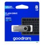 Купить ᐈ Кривой Рог ᐈ Низкая цена ᐈ Флеш-накопитель USB2.0  8GB GOODRAM UTS2 (Twister) Black (UTS2-0080K0R11)