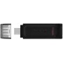 Купить ᐈ Кривой Рог ᐈ Низкая цена ᐈ Флеш-накопитель USB3.2 128GB Type-C Kingston DataTraveler 70 Black (DT70/128GB)