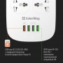 Купить ᐈ Кривой Рог ᐈ Низкая цена ᐈ Фильтр питания ColorWay CW-CHU44QW 4 розетки, 4 USB (1QC3.0+3 AUTO ID), 1.8 м, белый