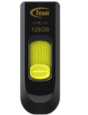 Купить ᐈ Кривой Рог ᐈ Низкая цена ᐈ Флеш-накопитель USB3.0  128Gb Team C145 Yellow (TC1453128GY01)