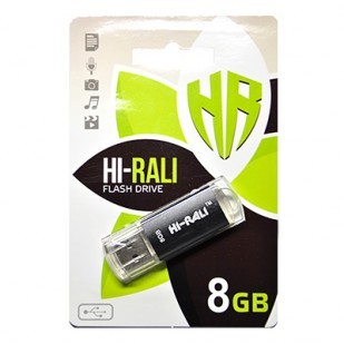 Купить ᐈ Кривой Рог ᐈ Низкая цена ᐈ Флеш-накопитель USB 8GB Hi-Rali Rocket Series Black (HI-8GBVCBK)