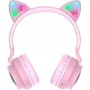 Купить ᐈ Кривой Рог ᐈ Низкая цена ᐈ Bluetooth-гарнитура Hoco W27 Cat Ear Pink (W27P)