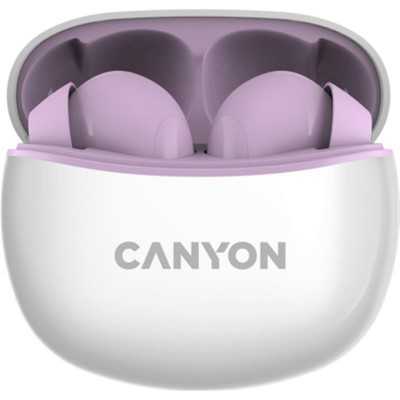 Купить ᐈ Кривой Рог ᐈ Низкая цена ᐈ Bluetooth-гарнитура Canyon TWS-5 Purple (CNS-TWS5PU)