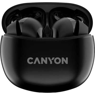 Купить ᐈ Кривой Рог ᐈ Низкая цена ᐈ Bluetooth-гарнитура Canyon TWS-5 Black (CNS-TWS5B)